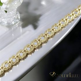 Goldfilled Antiallergén Karkötő 19cm/5,5mm 14K színű