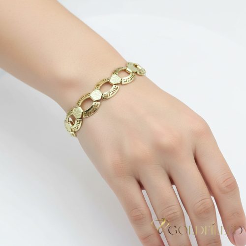 Goldfilled Antiallergén Karkötő 17,5 cm/14mm 14K színű