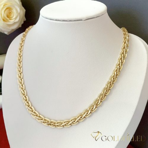 Goldfilled Antiallergenic Luxury Necklace 50 cm Long and 7mm 7 Wide 14K color