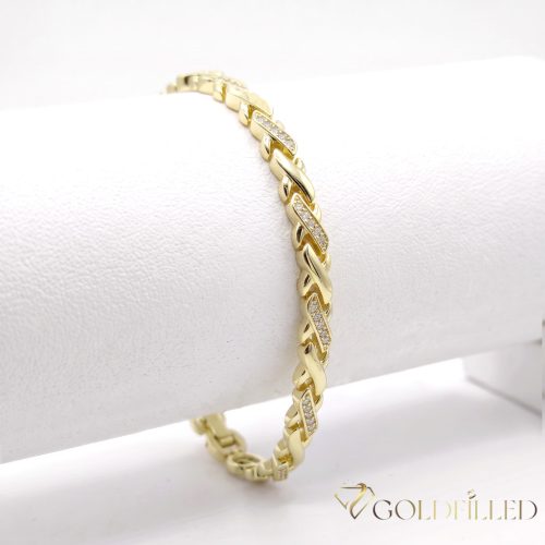 Goldfilled Antiallergén Karkötő 17cm/5mm 14K színű