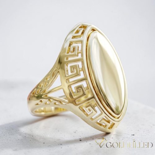 "Goldfilled" antiallergén gyűrű, különböző méretekben 14K színű