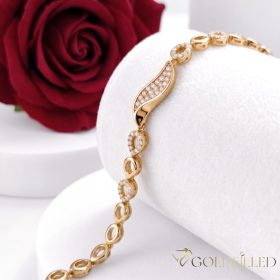 Goldfilled Antiallergén Karkötő 19cm/6mm 18K színű