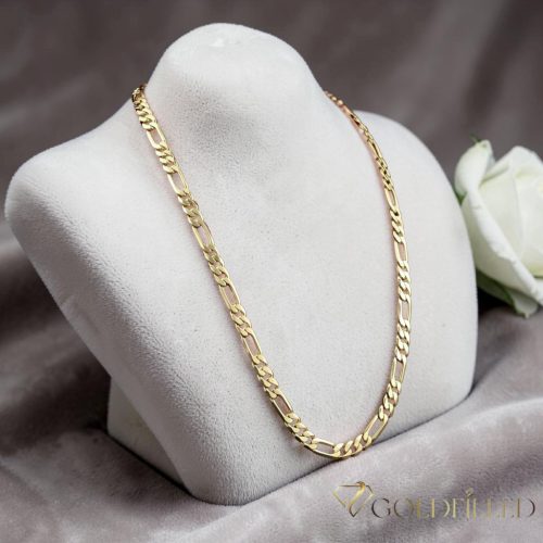 Goldfilled Antiallergén Figaró Nyaklánc  Több Féle Méretben 3,5 mm Széles 14K Szín