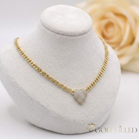   Goldfilled Antiallergén Luxury Nyaklánc 45-50cm Hosszú és 5 mm Széles  Szín  14K