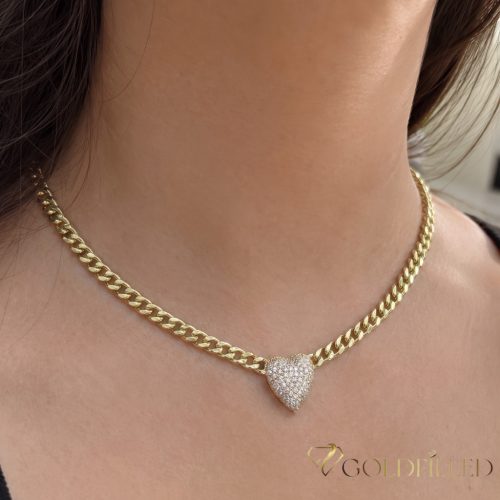 Goldfilled Antiallergén Luxury Nyaklánc 45-50cm Hosszú és 5 mm Széles  Szín  14K