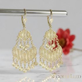 Goldfilled Antiallergén Fülbevaló 78mm 14K szín	