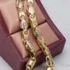 Goldfilled Antiallergén Luxus Barakka Nyaklánc 70cm Hosszú és 8-9mm Széles  (100g ! )  Szín 14K Multikolor