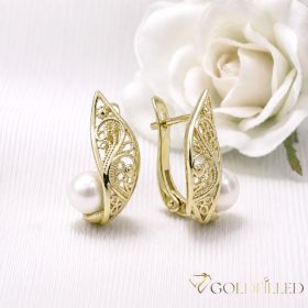 Goldfilled Antiallergén Fülbevaló 19mm 14K szín
