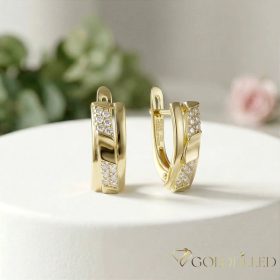 Goldfilled Antiallergén Fülbevaló 17mm 14K szín