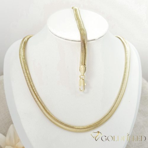 Goldfilled Antiallergén Nyaklánc 45cm/6mm + Karkötő 19cm  14K szín