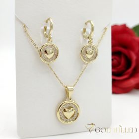 Goldfilled Nyaklánc 45cm/1mm+Medál+Fülbevaló 14K Szín