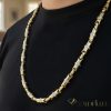 Goldfilled Antiallergén Luxus Barakka Nyaklánc 70cm Hosszú és 8-9mm Széles  (100g ! )  Szín 14K Multikolor