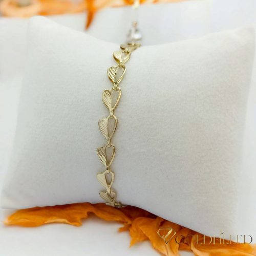Goldfilled Antiallergén Karkötő 19cm/6mm 14K színű