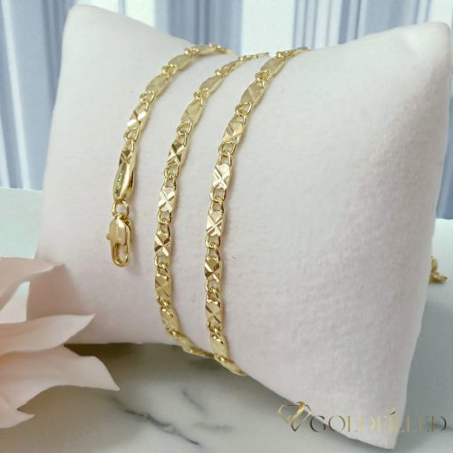 Goldfilled Antiallergén Nyaklánc  50cm Hosszú és  3,5 mm Széles  Szín  14K