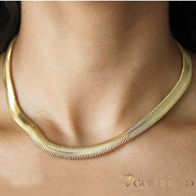   Goldfilled Antiallergén Luxury Nyaklánc 45cm Hosszú és 6,2 mm Széles  Szín  14K