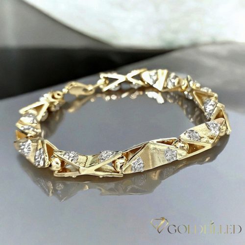 Goldfilled Antiallergén Karkötő 24cm /11mm Multikolor szín