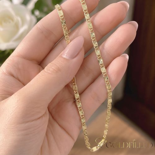 Goldfilled Antiallergén Nyaklánc  55cm Hosszú és  3 mm Széles  Szín  14K