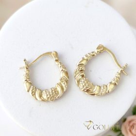 Goldfilled Antiallergén Fülbevaló 25 mm 14K szín