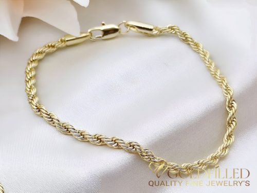 Goldfilled Antiallergén Karkötő 19 cm /3mm 14K színű