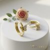 Goldfilled Antiallergén Fülbevaló 13mm 14K szín	
