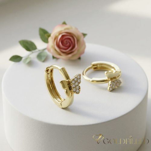 Goldfilled Antiallergén Fülbevaló 13mm 14K szín	