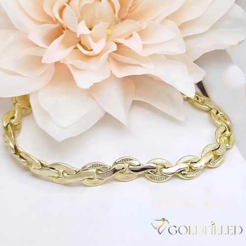 Goldfilled Antiallergén Karkötő 21 cm/ 8 mm 14K szín