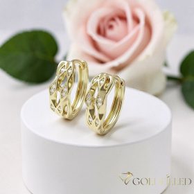 Goldfilled Antiallergén Fülbevaló 17 mm 14K szín