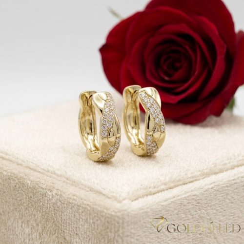 Goldfilled Antiallergén Fülbevaló 20mm 14K szín
