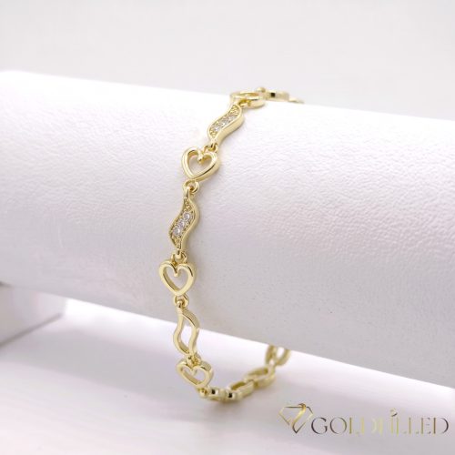 Goldfilled Antiallergén Karkötő 17cm/5mm 14K színű
