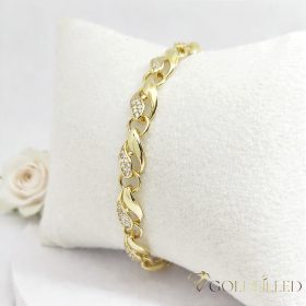 Goldfilled Antiallergén Karkötő 18 cm/7mm 14K színű