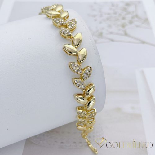 Goldfilled Antiallergén Karkötő 17 cm/14mm 14K színű