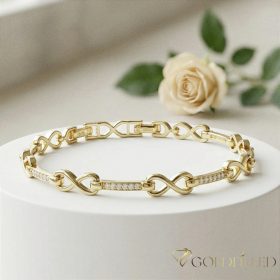 Goldfilled Antiallergén Karkötő 17cm/5mm 14K színű