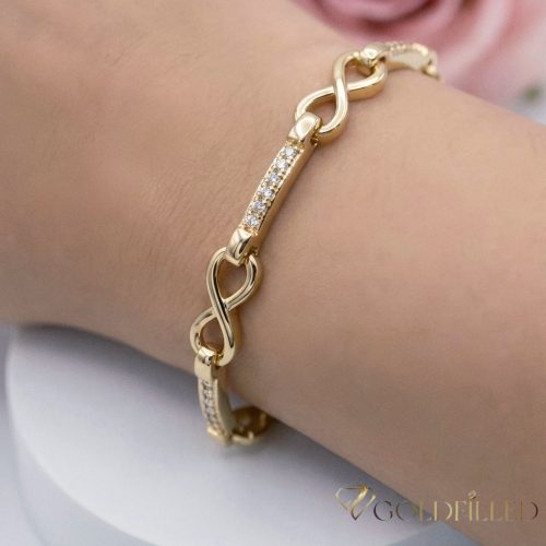 Goldfilled Antiallergén Karkötő 17cm/5mm 14K színű