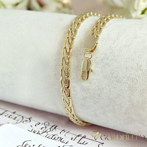 Goldfilled Antiallergén Karkötő 19cm/5,5mm 14K színű