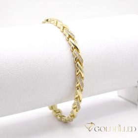 Goldfilled Antiallergén Karkötő 19cm/5mm 14K színű