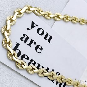  Goldfilled Antiallergén Nyaklánc  45cm Hosszú és 8 mm Széles  Szín  14K