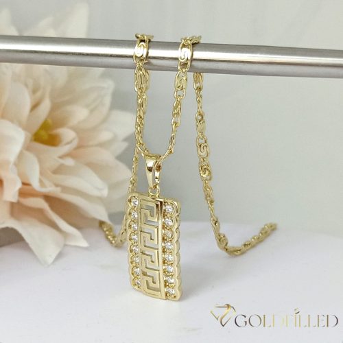 Goldfilled Antiallergenic Necklace 50 cm/3 mm + Pendant 18K color