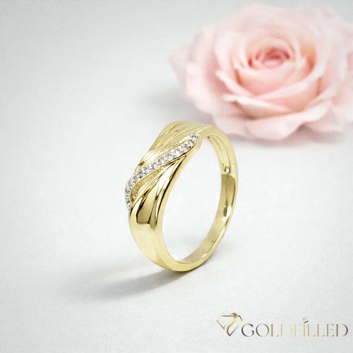 "Goldfilled" antiallergén gyűrű, különböző méretekben 14K színű