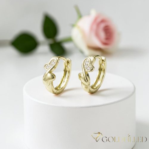 Goldfilled Antiallergén Fülbevaló 13mm 14K szín	