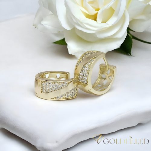 Goldfilled Antiallergén Fülbevaló 17mm 14K szín