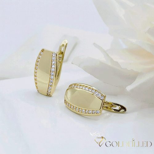 Goldfilled Antiallergén Fülbevaló 18mm 14K szín