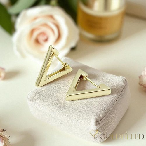 Goldfilled Antiallergén Fülbevaló 16mm 14K szín