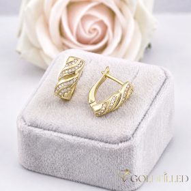 Goldfilled Antiallergén Fülbevaló 14mm 14K szín 