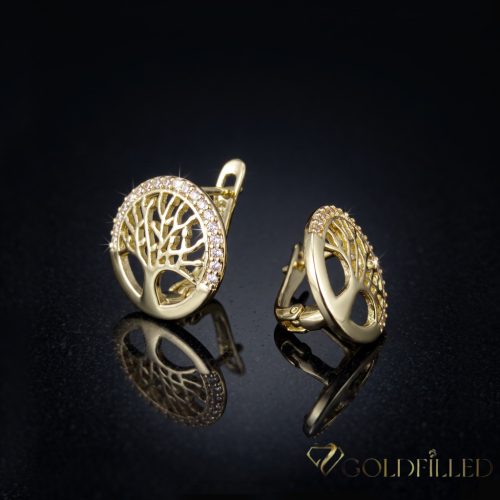 Goldfilled Antiallergén Fülbevaló 17 mm 14K szín