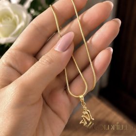   Goldfilled Antiallergén Nyaklánc 45cm / 1mm + Szűz Medál 14K szín