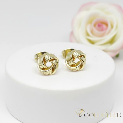 Goldfilled Antiallergén Fülbevaló 9mm 14K szín	