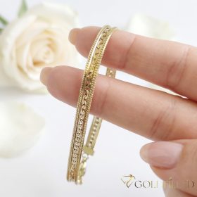 Goldfilled Antiallergén Karkötő 17cm/4,5mm 14K színű
