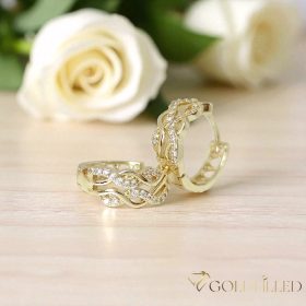 Goldfilled Antiallergén Fülbevaló 16mm 14K szín