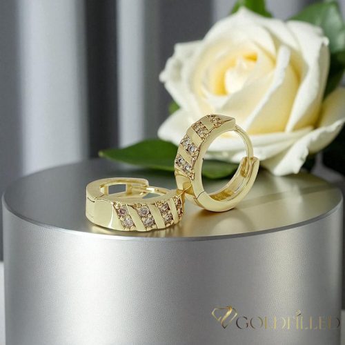 Goldfilled Antiallergén Fülbevaló 14mm 14K szín Multicolor 