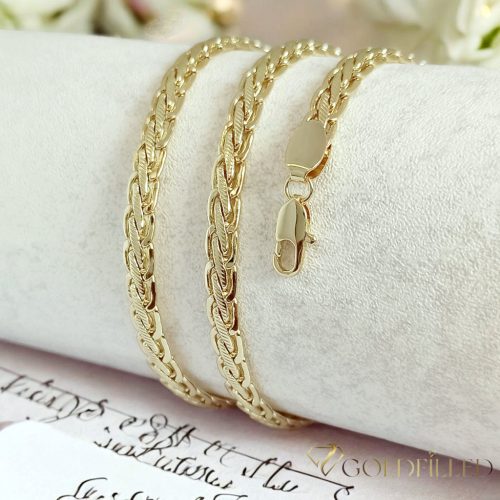 Goldfilled Antiallergenic Necklace 50cm Long and 6mm Wide Color 14K